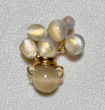 Load image into Gallery viewer, AUTHENTIC SWOBODA FLOWER VASE BROOCH ~ GENUINE MOONSTONE