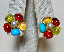 Load image into Gallery viewer, AUTHENTIC SWOBODA EARRINGS ~ MULTI-STONE