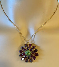 Load image into Gallery viewer, AUTHENTIC SWOBODA PENDANT ~ GARNET, PERIDOT