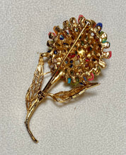 Load image into Gallery viewer, AUTHENTIC SWOBODA FLOWER BROOCH ~ MULTI-STONE