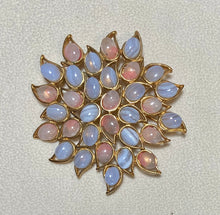 Load image into Gallery viewer, AUTHENTIC SWOBODA BIG FLORAL BROOCH ~ LACE AGATE