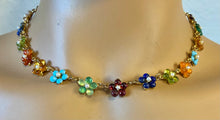 Load image into Gallery viewer, AUTHENTIC SWOBODA FLOWER NECKLACE ~ MULTI-STONE