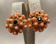 Load image into Gallery viewer, Coral and Sapphire Earring
