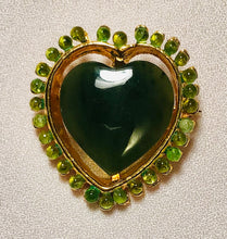 Load image into Gallery viewer, Jade and Peridot Brooch
