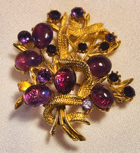 Load image into Gallery viewer, Amethyst Flower Brooch

