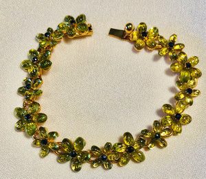 Peridot and Sapphire Bracelet