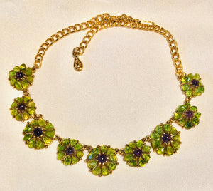 Peridot and Amethyst Necklace