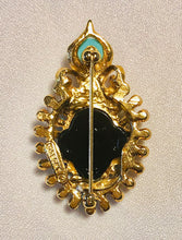 Load image into Gallery viewer, Turquoise and Pearl  Blackamoor Brooch

