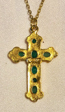 Load image into Gallery viewer, Genuine Emerald Cross Pendant
