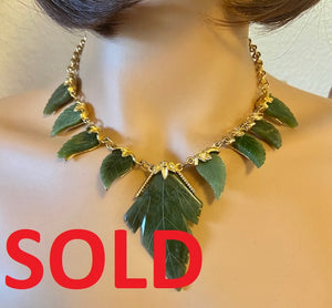 Jade Leaves Necklace
