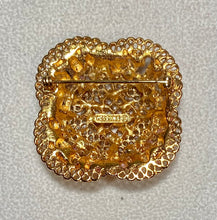 Load image into Gallery viewer, AUTHENTIC SWOBODA GEOMETRIC BROOCH ~ CORAL, GARNET
