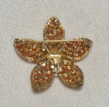 Load image into Gallery viewer, AUTHENTIC SWOBODA FLOWER BROOCH ~ CORAL, PEARL, TURQUOLITE
