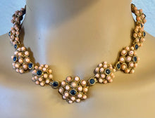 Load image into Gallery viewer, AUTHENTIC SWOBODA NECKLACE ~ CORAL, SAPPHIRE
