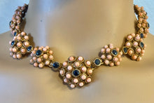 Load image into Gallery viewer, AUTHENTIC SWOBODA NECKLACE ~ CORAL, SAPPHIRE
