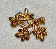 Load image into Gallery viewer, AUTHENTIC SWOBODA FLOWER BROOCH ~ GENUINE OPAL, EMERALD
