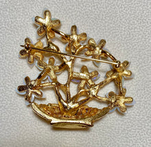 Load image into Gallery viewer, AUTHENTIC SWOBODA FLOWER BASKET BROOCH ~ GENUINE OPAL, RUBY, SAPPHIRE, EMERFALD
