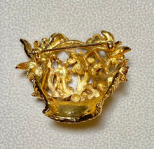 Load image into Gallery viewer, AUTHENTIC SWOBODA FLOWER BASKET BROOCH ~ GENUINE OPAL, RUBY

