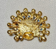 Load image into Gallery viewer, AUTHENTIC SWOBODA PEACOCK BROOCH ~ GENUINE WHITE AND BLUE OPAL, RUBY
