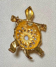 Load image into Gallery viewer, AUTHENTIC SWOBODA TURTLE BROOCH ~ GENUINE OPAL, RUBY
