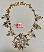 Load image into Gallery viewer, AUTHENTIC SWOBODA BIB NECKLACE ~ GENUINE BLUE AND WHITE OPAL ~ ONLY ONE!
