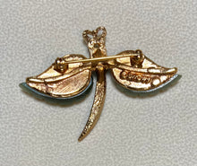 Load image into Gallery viewer, AUTHENTIC SWOBODA BUTTERFLY BROOCH ~ JADE, TURQUOISE, GARNET
