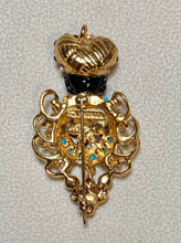 Load image into Gallery viewer, Authentic Swoboda Blackamoor Brooch ~ OPAL, GARNET, TURQUOISE, CITRINE, PEARL
