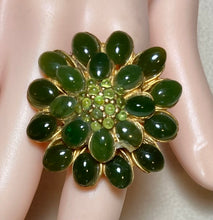 Load image into Gallery viewer, AUTHENTIC SWOBODA RING  ~ Jade, Peridot
