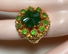 Load image into Gallery viewer, AUTHENTIC SWOBODA RING  ~ Jade, Peridot
