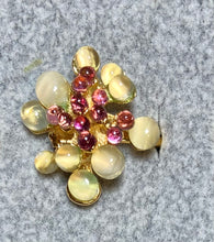 Load image into Gallery viewer, AUTHENTIC SWOBODA RING  ~ GENUINE MOONSTONE, GARNET
