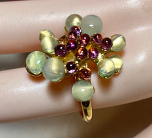 Load image into Gallery viewer, AUTHENTIC SWOBODA RING  ~ GENUINE MOONSTONE, GARNET
