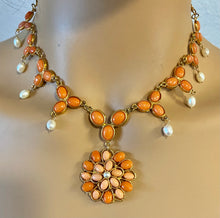 Load image into Gallery viewer, AUTHENTIC SWOBODA NECKLACE ~ CORAL, PEARL
