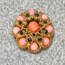 Load image into Gallery viewer, AUTHENTIC SWOBODA RING ~ CORAL, SAPPHIRE
