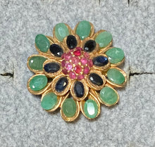 Load image into Gallery viewer, AUTHENTIC SWOBODA RING ~ GENUINE EMERALD, SAPPHIRE, RUBY
