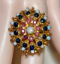 Load image into Gallery viewer, AUTHENTIC SWOBODA RING ~ GENUINE SAPPHIRE, OPAL, RUBY
