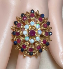 Load image into Gallery viewer, AUTHENTIC SWOBODA RING ~ GENUINE SAPPHIRE, RUBY, OPAL
