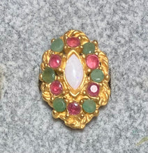 Load image into Gallery viewer, AUTHENTIC SWOBODA RING ~ GENUINE EMERALD, RUBY AND OPAL
