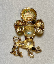 Load image into Gallery viewer, AUTHENTIC SWOBODA DOG BROOCH ~ PERIDOT, CORAL EYES
