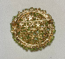 Load image into Gallery viewer, AUTHENTIC SWOBODA CLUSTER BROOCH ~ PERIDOT, GARNET
