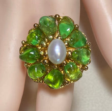 Load image into Gallery viewer, AUTHENTIC SWOBODA RINGS ~ PERIDOT, FRESH WATER PEARL
