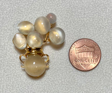 Load image into Gallery viewer, AUTHENTIC SWOBODA FLOWER VASE BROOCH  ~ GENUINE MOONSTONE
