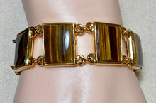 Load image into Gallery viewer, AUTHENTIC SWOBODA SET OF NECKLACE, BRACELET, EARRINGS ~ TIGER EYES

