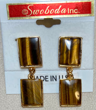 Load image into Gallery viewer, AUTHENTIC SWOBODA SET OF NECKLACE, BRACELET, EARRINGS ~ TIGER EYES
