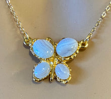 Load image into Gallery viewer, AUTHENTIC SWOBODA BUTTERFLY PENDANT ~ LACE AGATE
