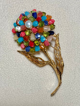 Load image into Gallery viewer, AUTHENTIC SWOBODA FLOWER BROOCH ~ MULTI-STONE

