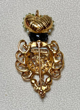 Load image into Gallery viewer, Authentic Swoboda Blackamoor Brooch ~ Garnet, Pearl, Peridot, Citrine, Ruby
