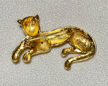 Load image into Gallery viewer, AUTHENTIC SWOBODA TIGER BROOCH ~ GENUINE RUBY, SAPPHIRE
