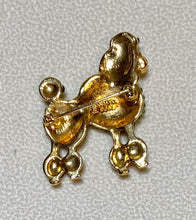 Load image into Gallery viewer, AUTHENTIC SWOBODA POODLE DOG BROOCH ~ GENUINE SAPPHIRE, PERIDOT, RUBY EYE
