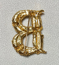 Load image into Gallery viewer, Authentic Swoboda &quot;B&quot; Initial Brooch ~ Carnelian, Peridot, Fresh Water Pearl
