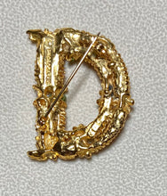 Load image into Gallery viewer, Authentic Swoboda &quot;D&quot; Initial Brooch ~ Peridot, Carnelian, Fresh Water Pearl
