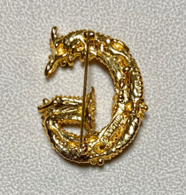 Load image into Gallery viewer, Authentic Swoboda &quot;G&quot; Initial Brooch ~ Amethyst, Peridot, Fresh Water Pearl
